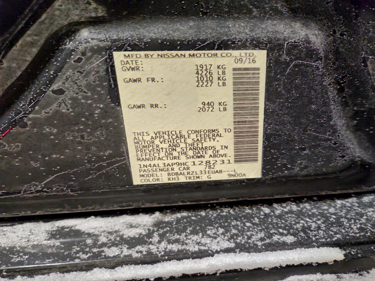 2017 NISSAN ALTIMA 2.5 photo 25