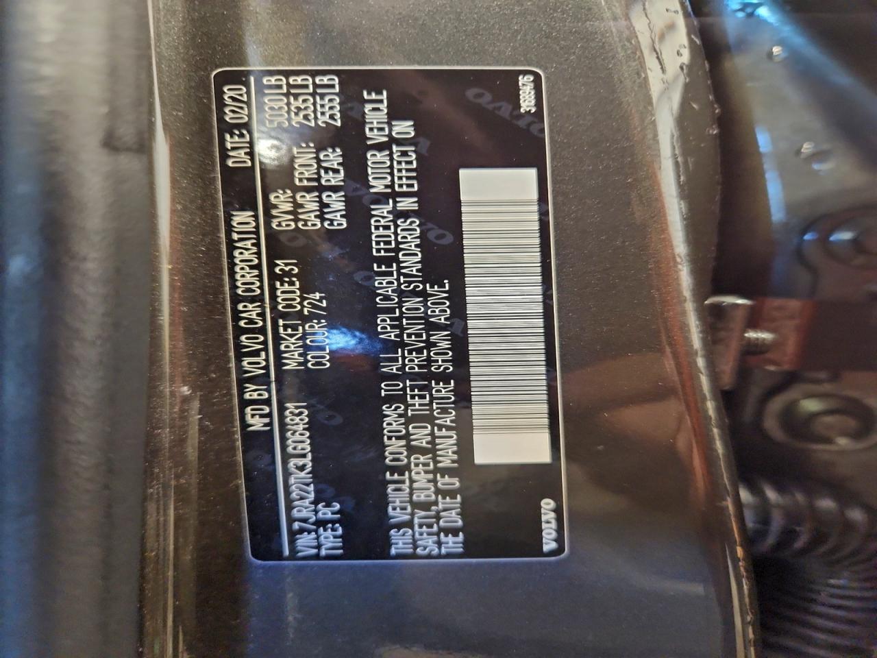 2020 VOLVO S60 T6 MOMENTUM photo 12