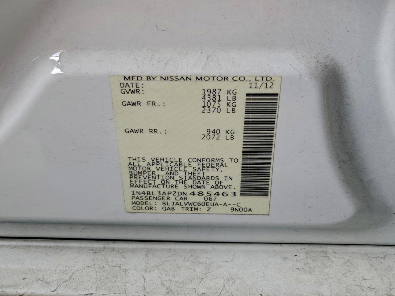 2013 NISSAN ALTIMA 3.5S photo 12