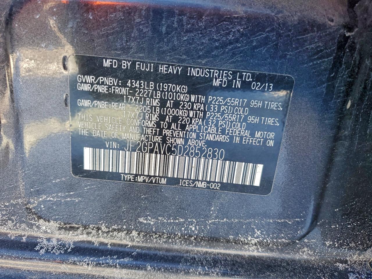 2013 SUBARU XV CROSSTREK 2.0 PREMIUM photo 25