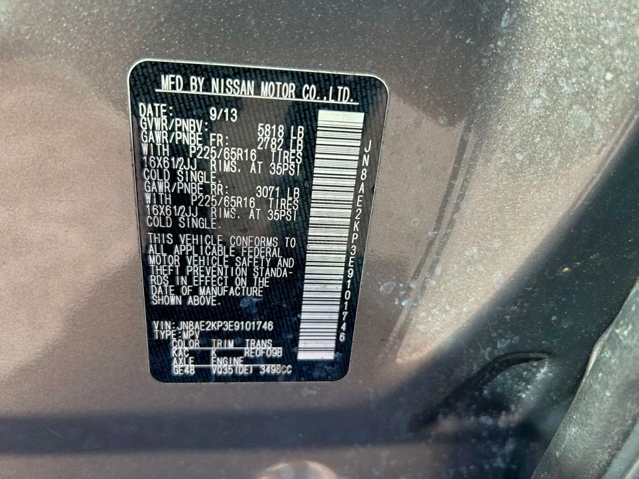 2014 NISSAN QUEST S photo 19