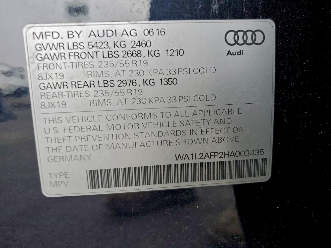 2017 AUDI Q5 PREMIUM PLUS photo 13