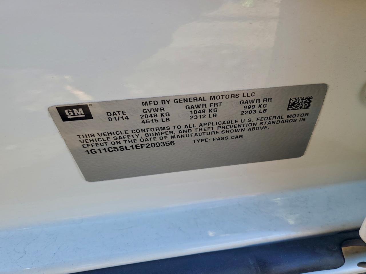 2014 CHEVROLET MALIBU 1LT photo 34