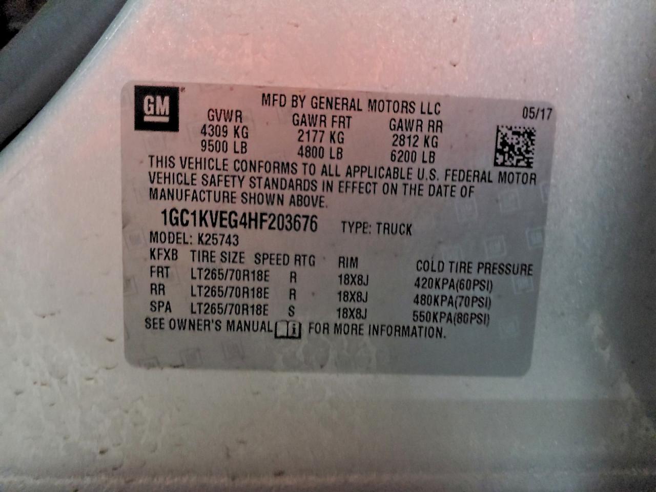 2017 CHEVROLET SILVERADO K2500 HEAVY DUTY LT photo 12