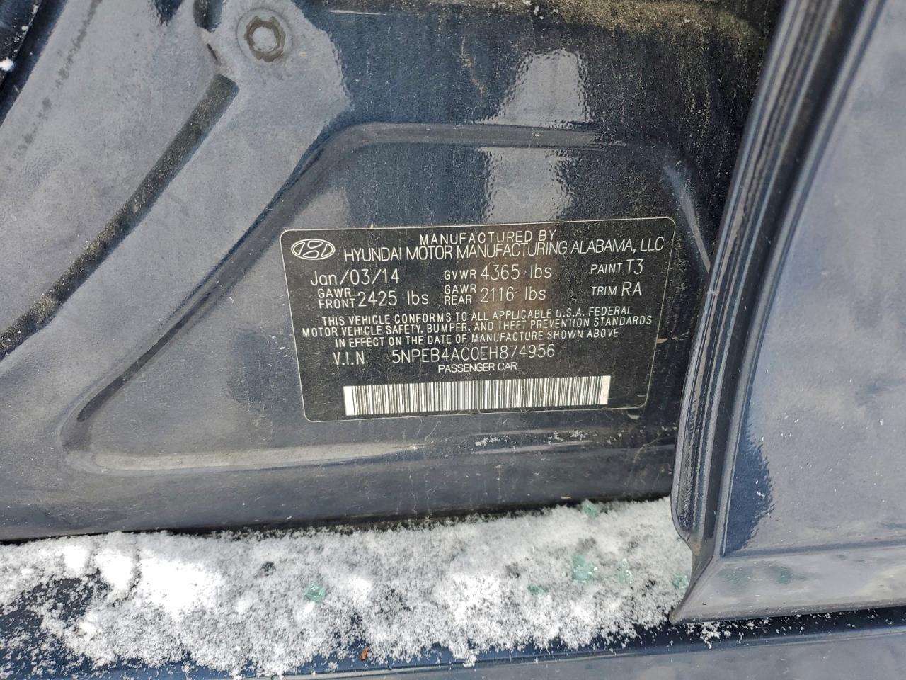 2014 HYUNDAI SONATA GLS photo 23