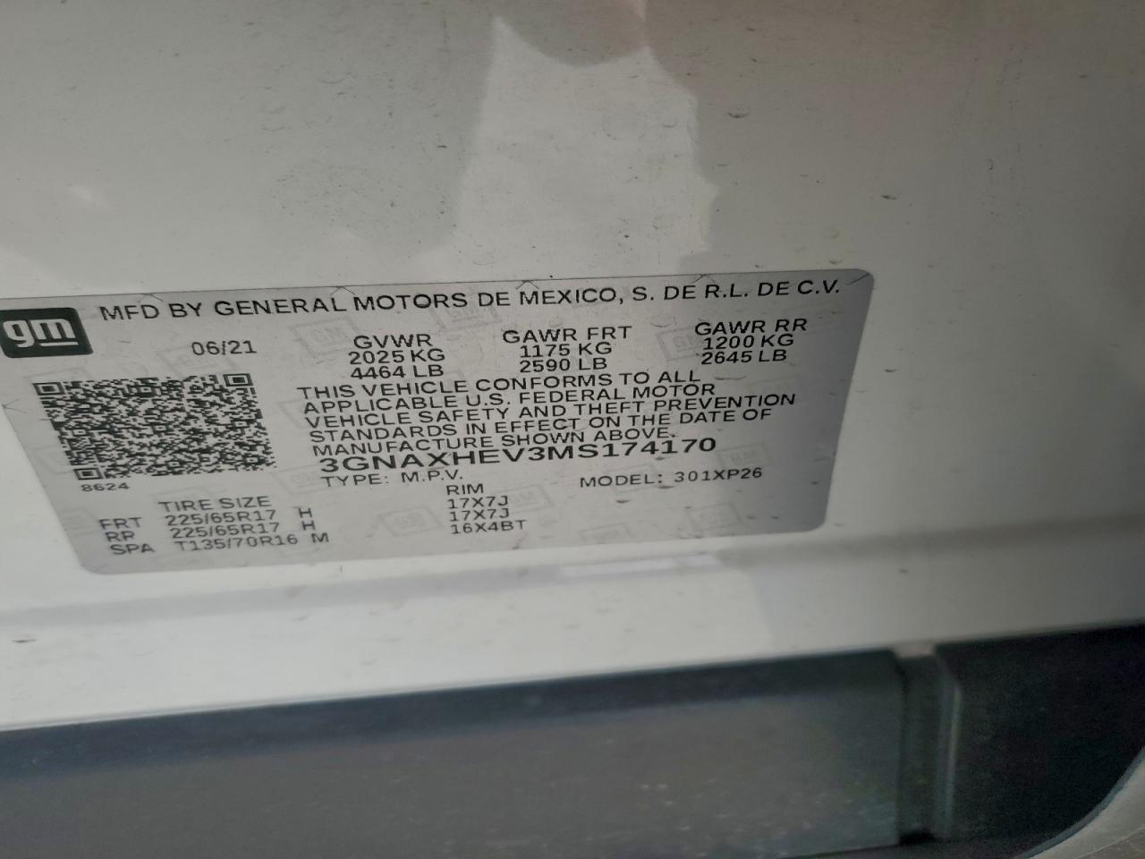 2021 CHEVROLET EQUINOX LS photo 13
