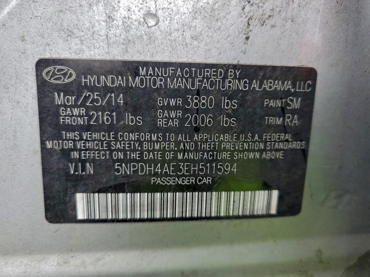 2014 HYUNDAI ELANTRA SE photo 12