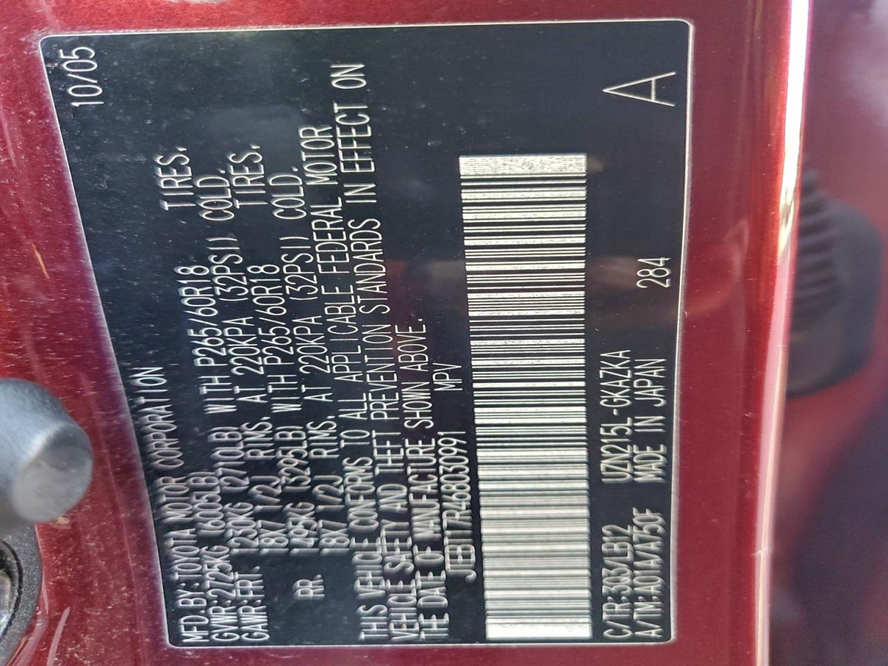 2006 TOYOTA 4RUNNER LIMITED photo 25