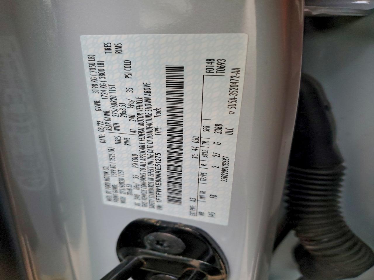 2022 FORD F150 SUPERCREW photo 23