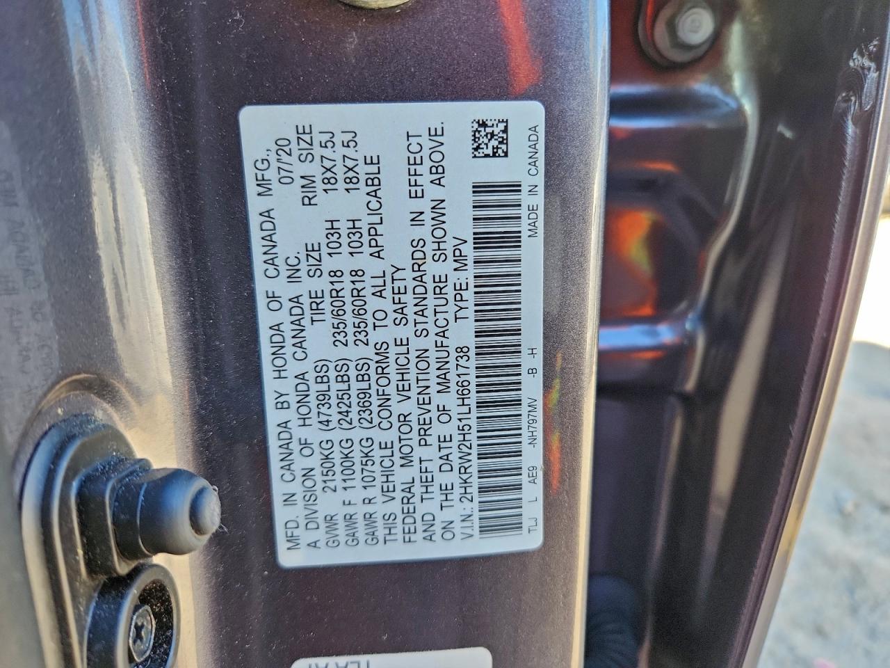 2020 HONDA CR-V EX photo 37