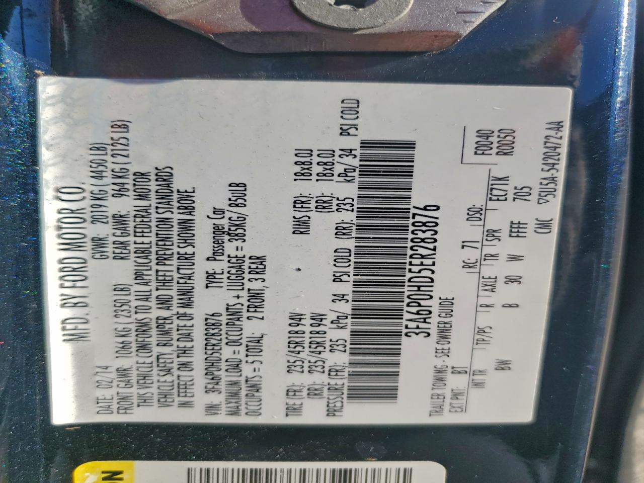 2014 FORD FUSION SE photo 23