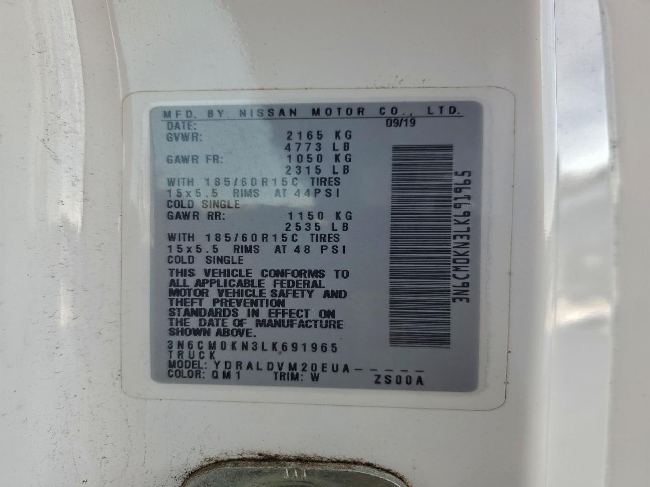 2020 NISSAN NV200 2.5S photo 27