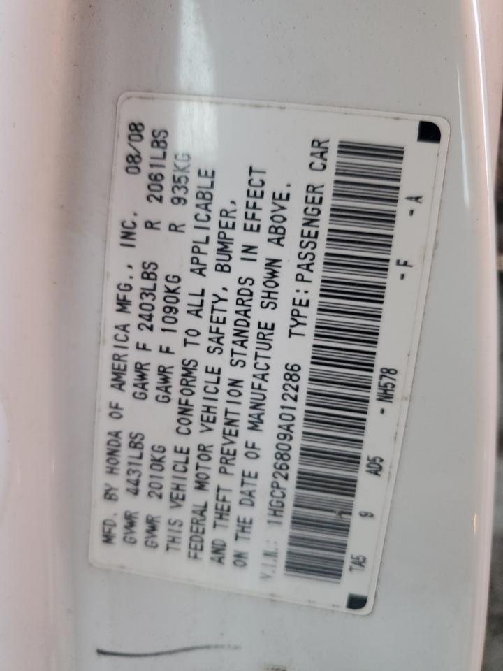 2009 HONDA ACCORD EXL photo 25