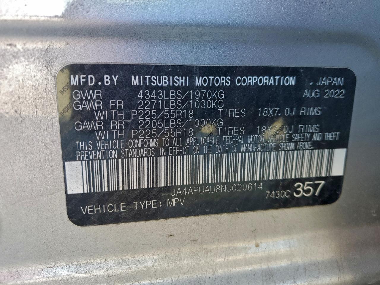 2022 MITSUBISHI OUTLANDER SPORT ES photo 40