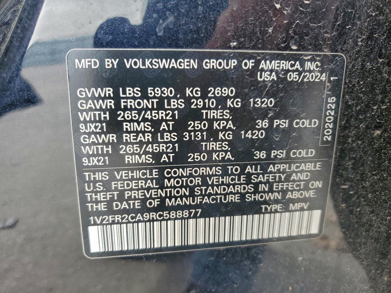 2024 VOLKSWAGEN ATLAS SEL PREMIUM R-LINE photo 25