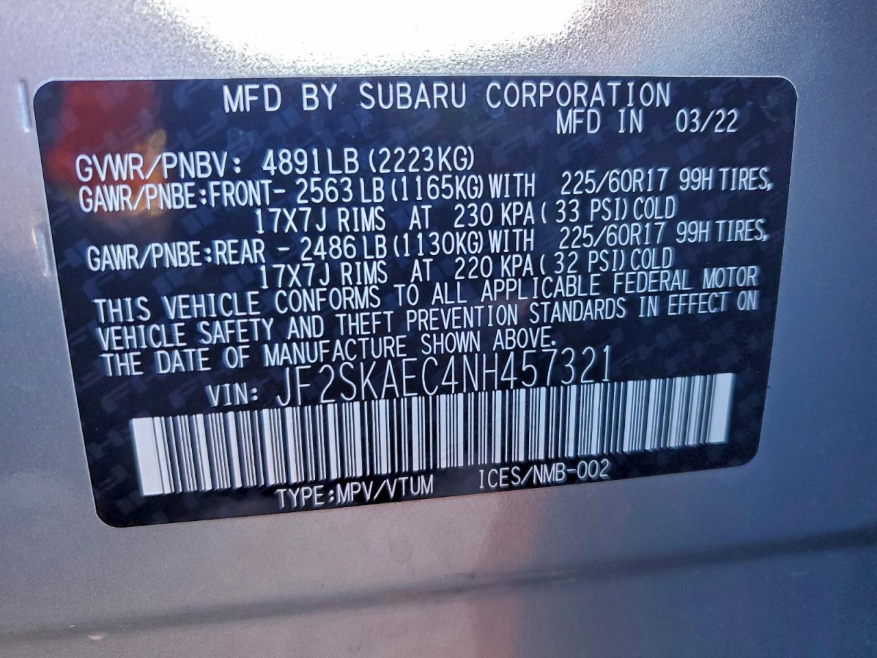2022 SUBARU FORESTER PREMIUM photo 25