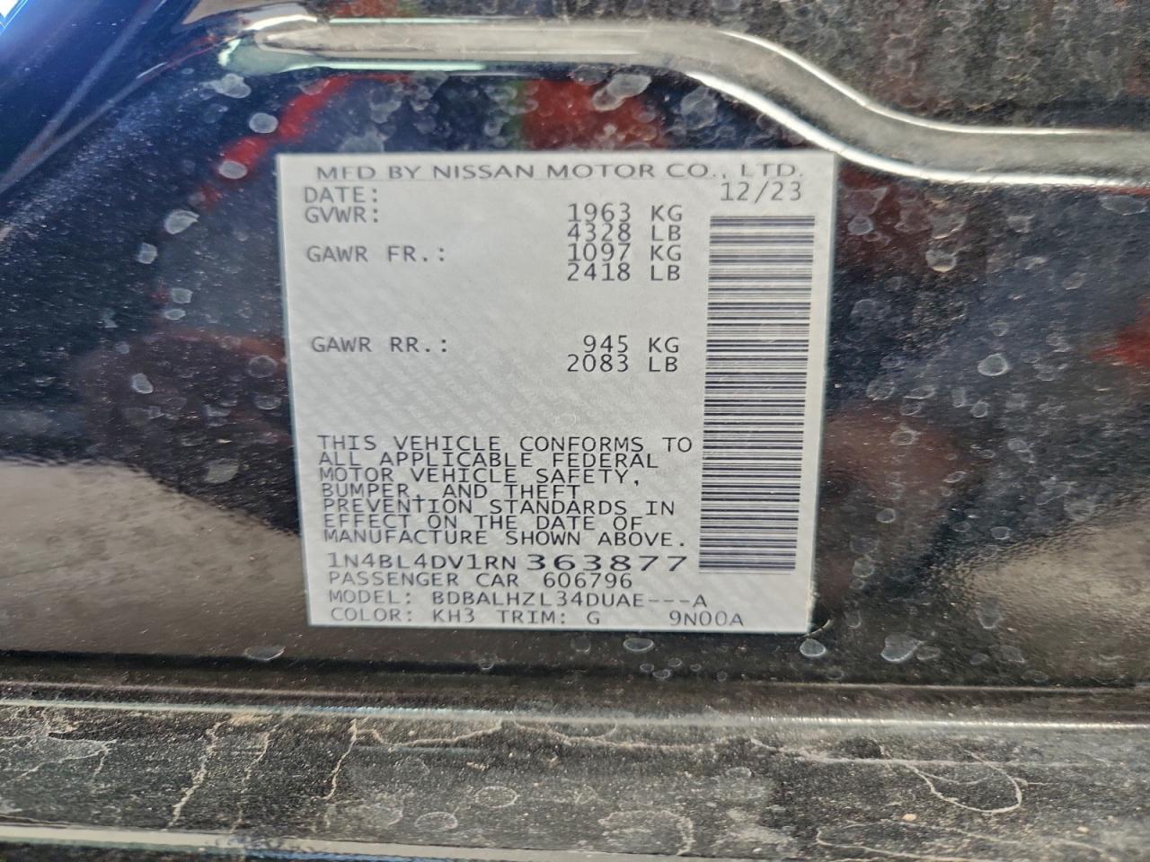 2024 NISSAN ALTIMA SV photo 34