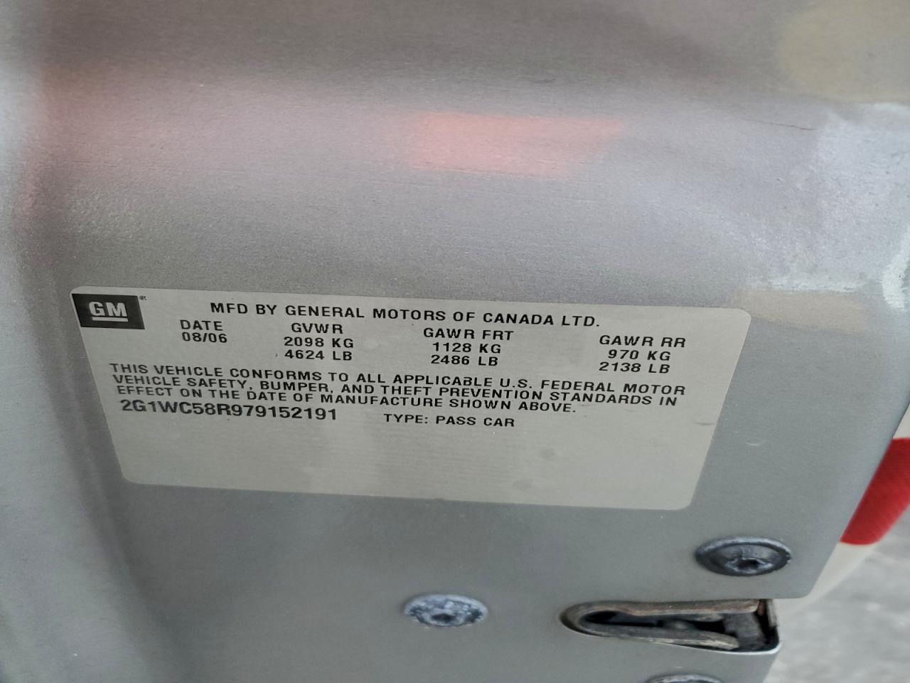 2007 CHEVROLET IMPALA LT photo 12