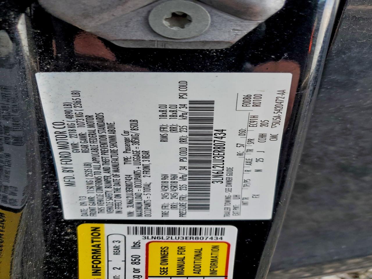 2014 LINCOLN MKZ HYBRID photo 13