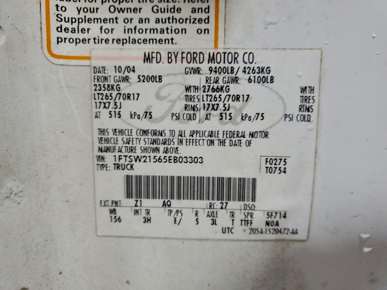 2005 FORD F250 SUPER DUTY photo 12