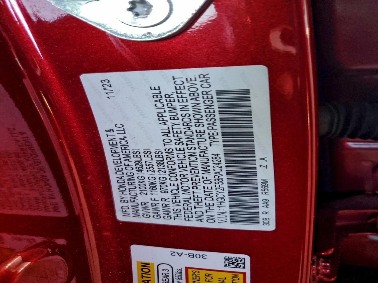 2024 HONDA ACCORD HYBRID SPORT photo 12