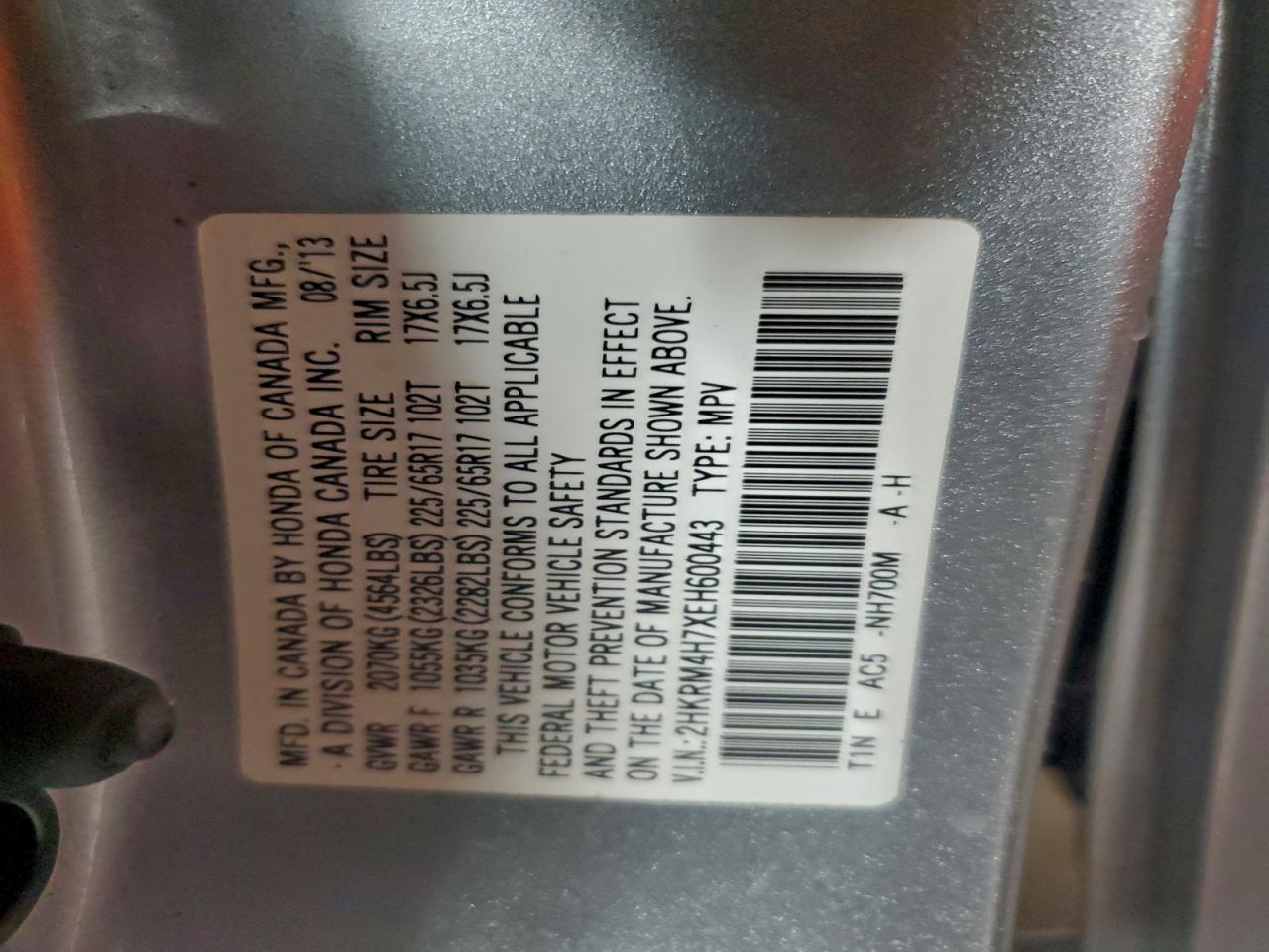 2014 HONDA CR-V EXL photo 34