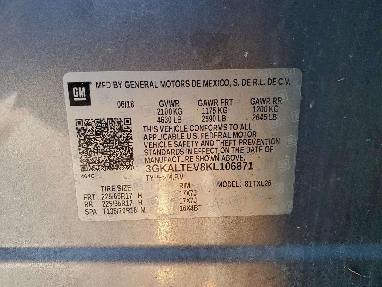 2019 GMC TERRAIN SLE photo 14