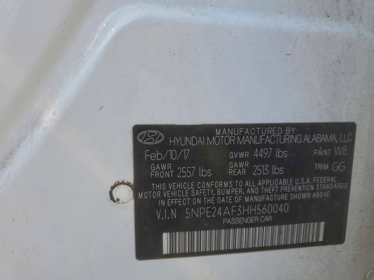 2017 HYUNDAI SONATA SE photo 23