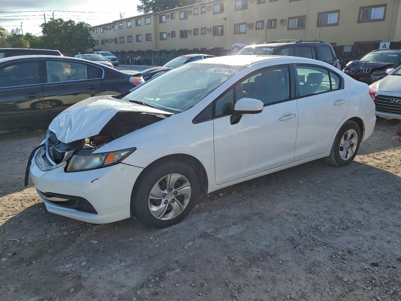 2015 HONDA CIVIC LX — FRONT END damage — photo 1