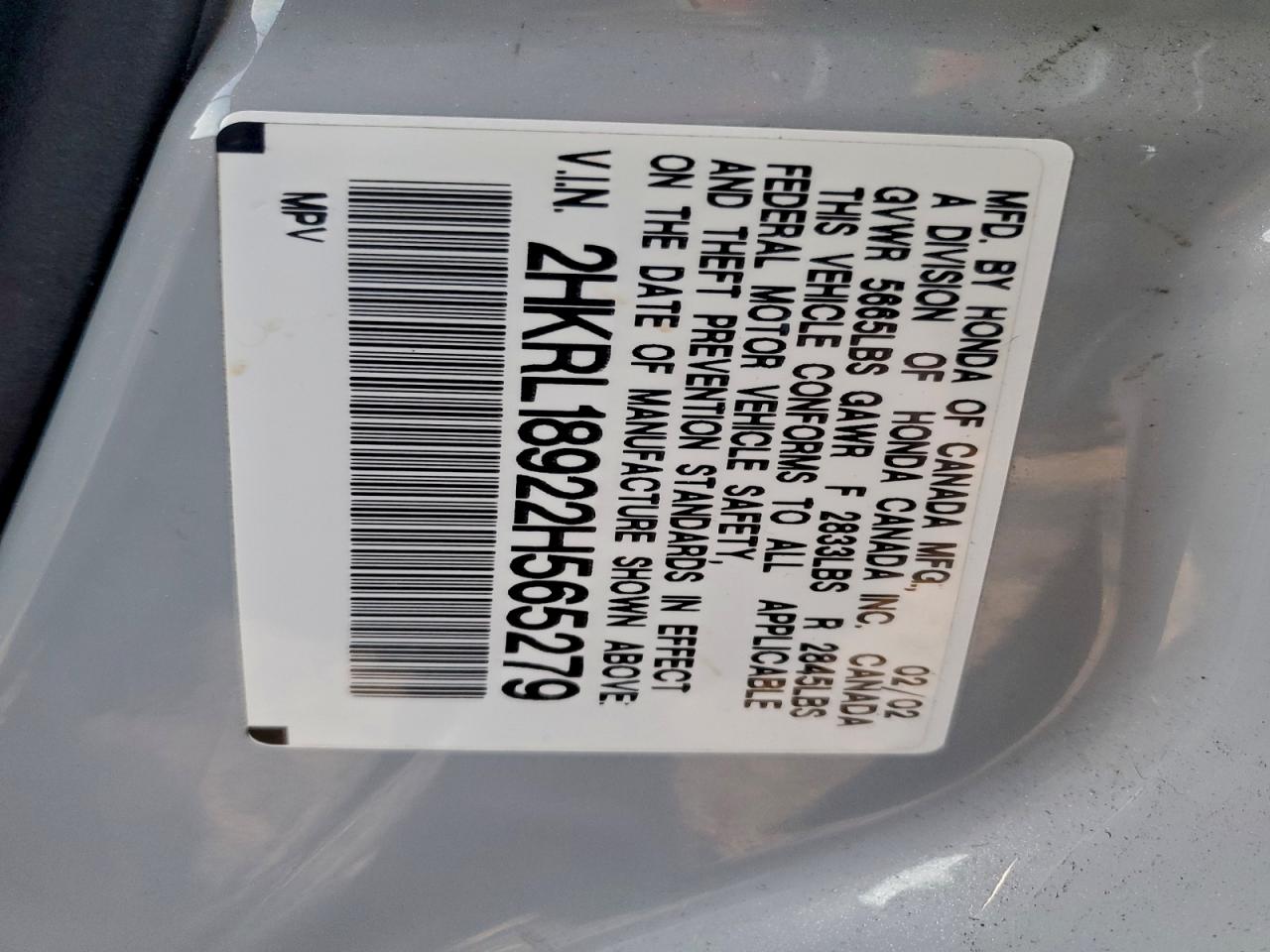 2002 HONDA ODYSSEY EXL photo 14