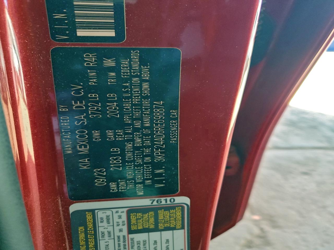 2024 KIA FORTE LX photo 23