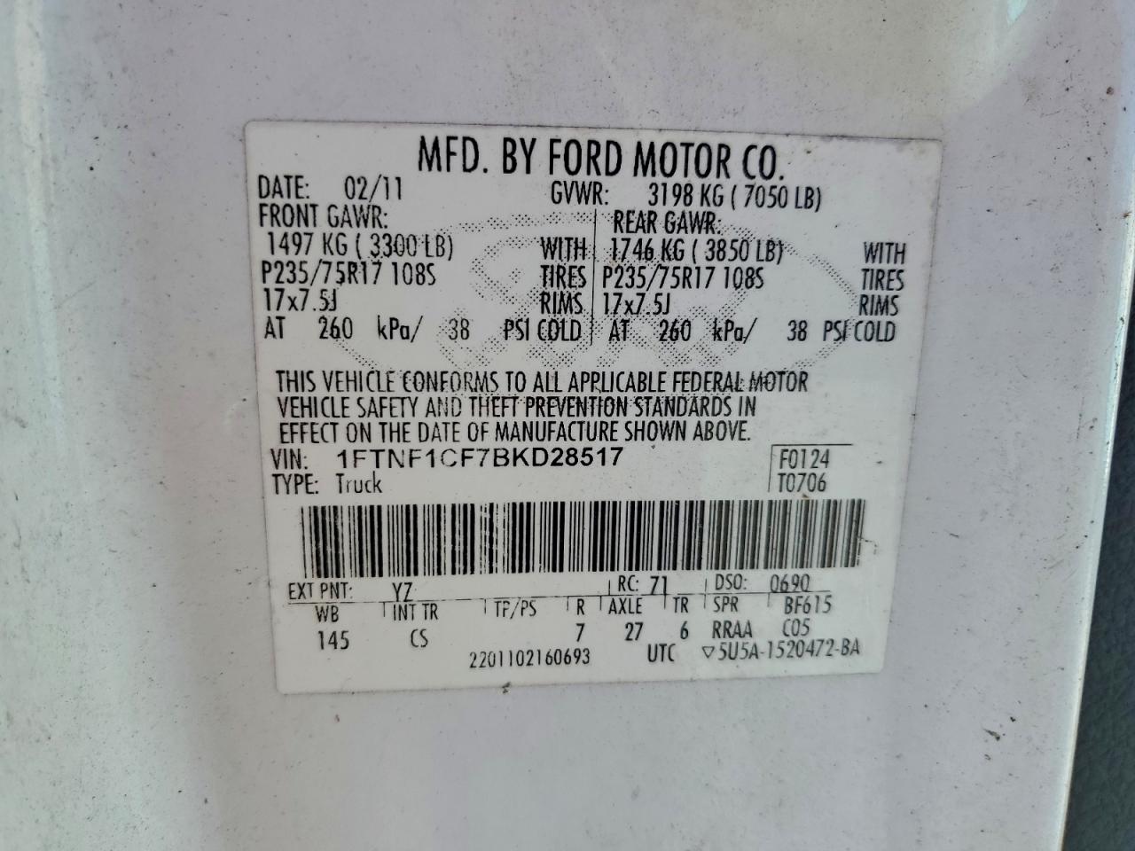 2011 FORD F150 photo 23