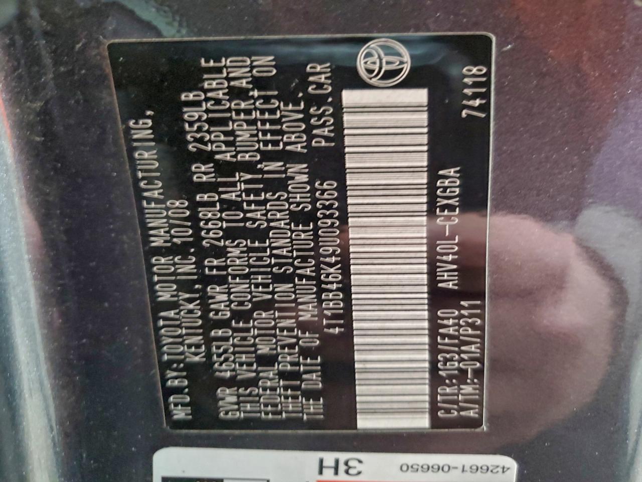2009 TOYOTA CAMRY HYBRID photo 23