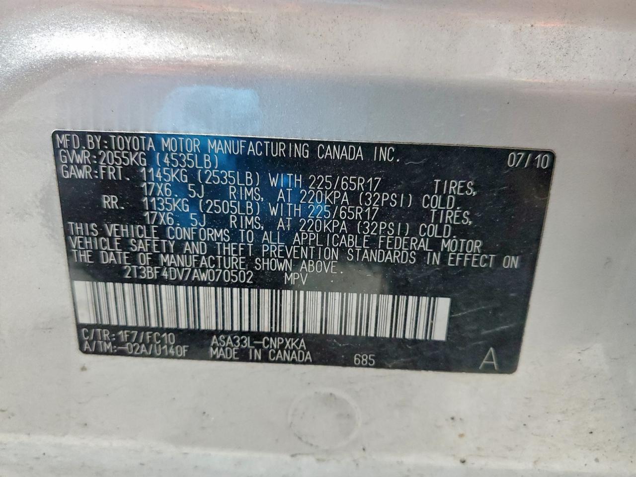 2010 TOYOTA RAV4 photo 40