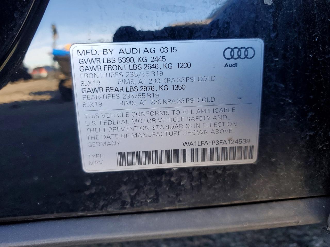 2015 AUDI Q5 PREMIUM PLUS photo 12