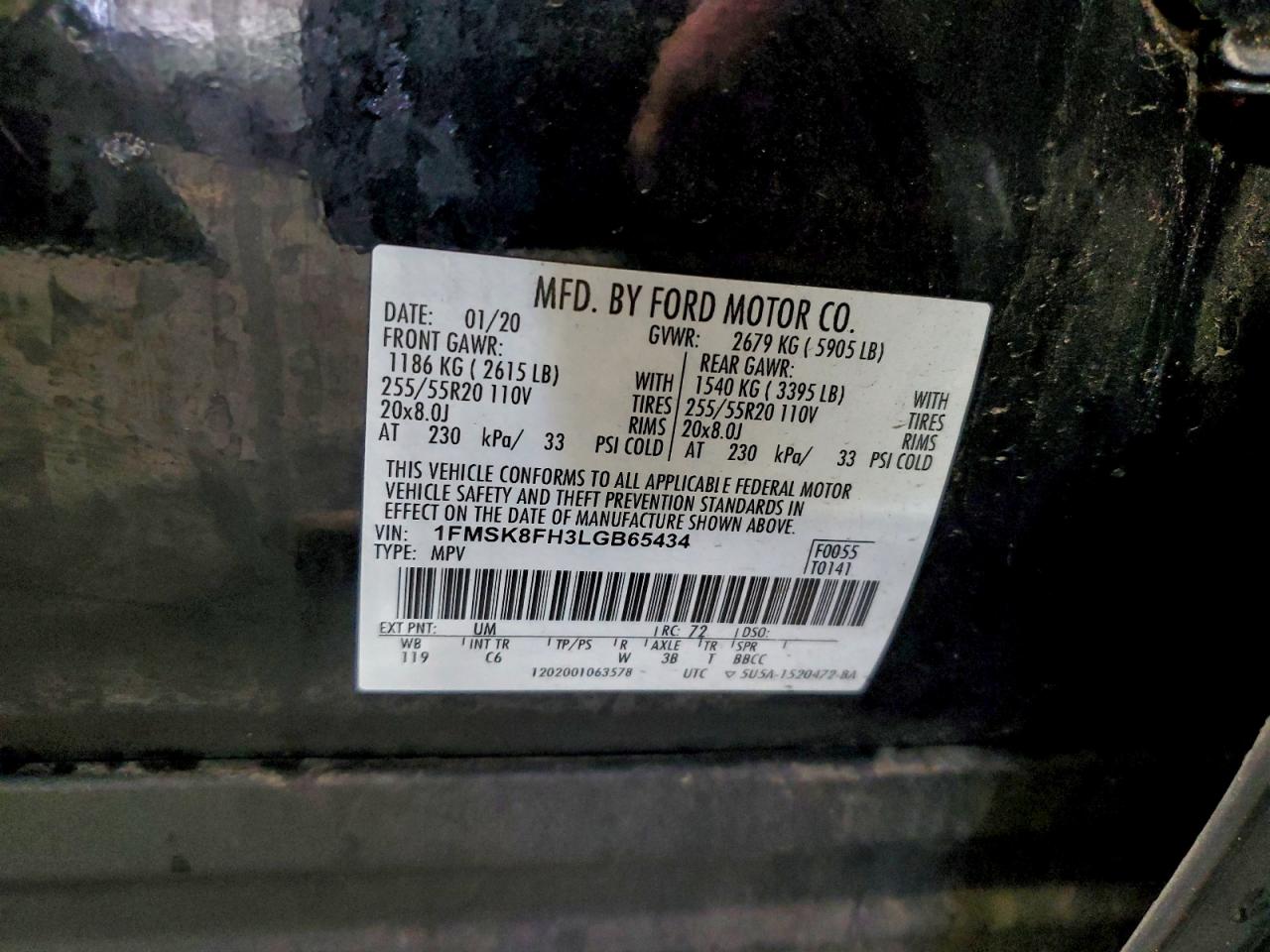 2020 FORD EXPLORER LIMITED photo 13