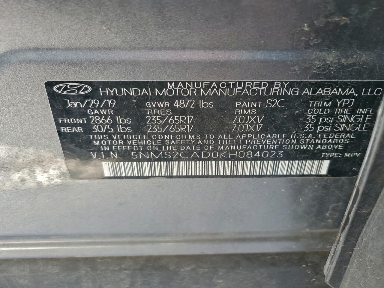 2019 HYUNDAI SANTA FE SE photo 13