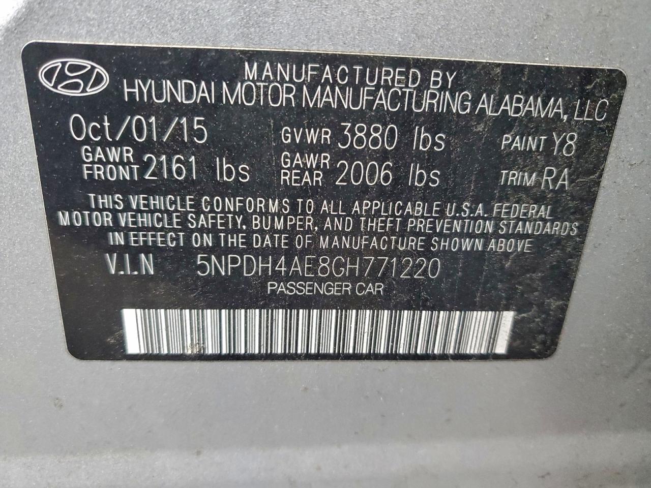 2016 HYUNDAI ELANTRA SE photo 12