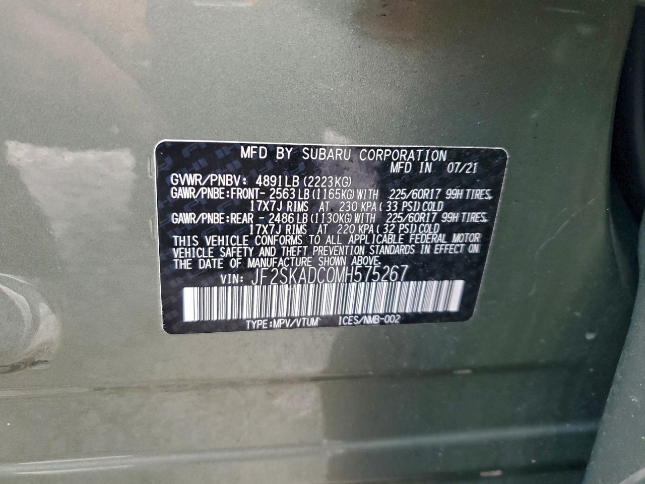2021 SUBARU FORESTER photo 27