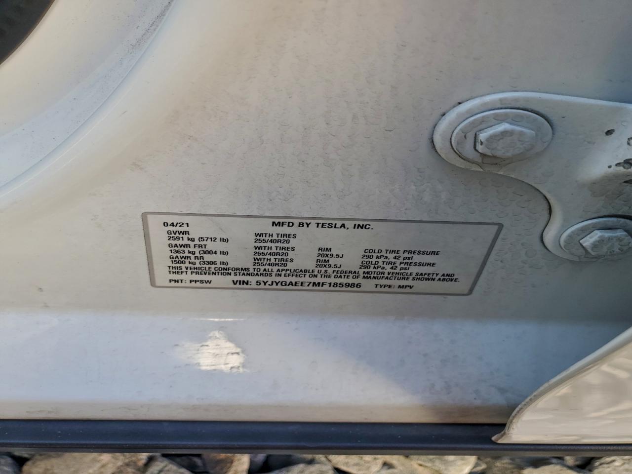 2021 TESLA MODEL Y photo 12
