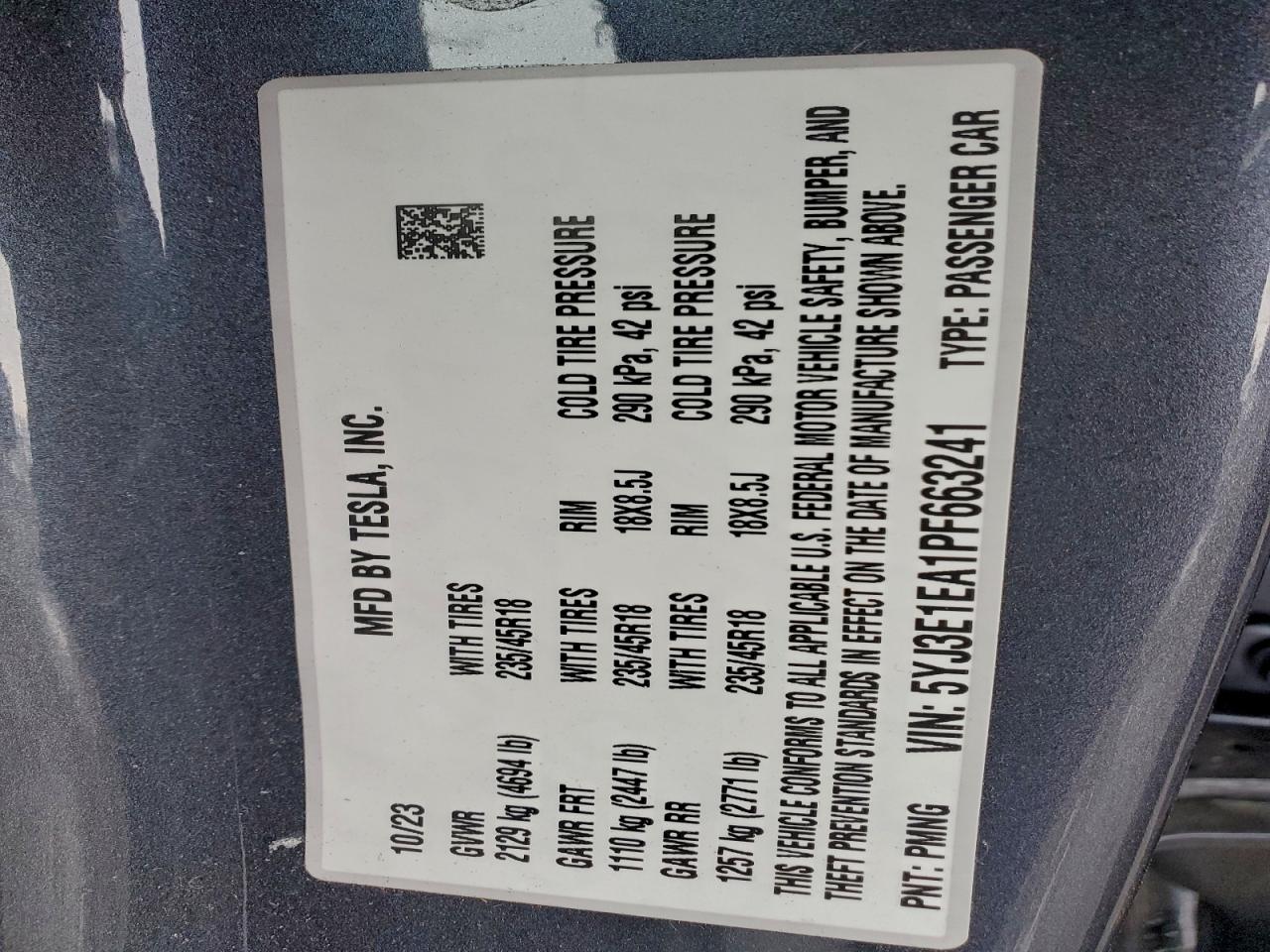 2023 TESLA MODEL 3 photo 45