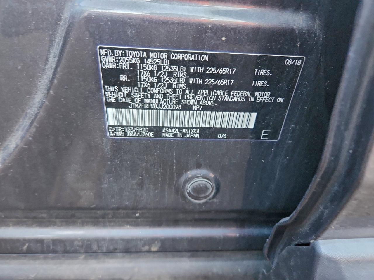 2018 TOYOTA RAV4 LE photo 14