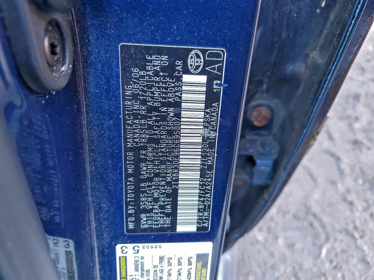 2006 TOYOTA COROLLA CE photo 12