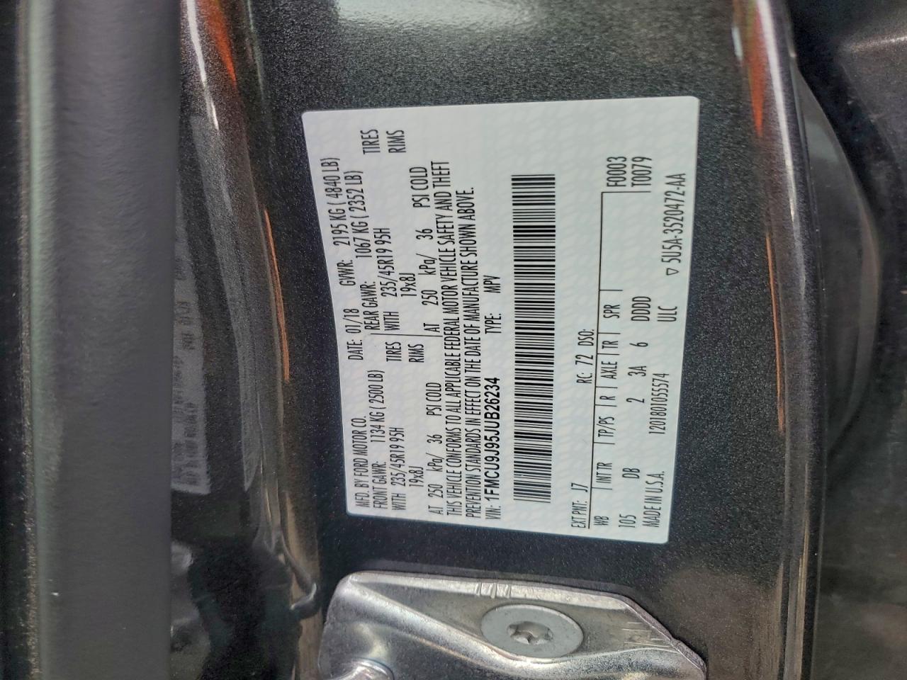 2018 FORD ESCAPE TITANIUM photo 13