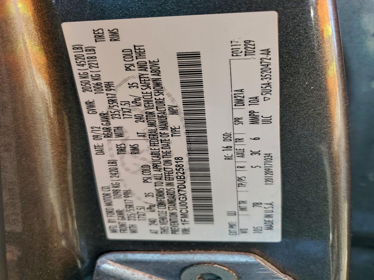 2013 FORD ESCAPE SE photo 13