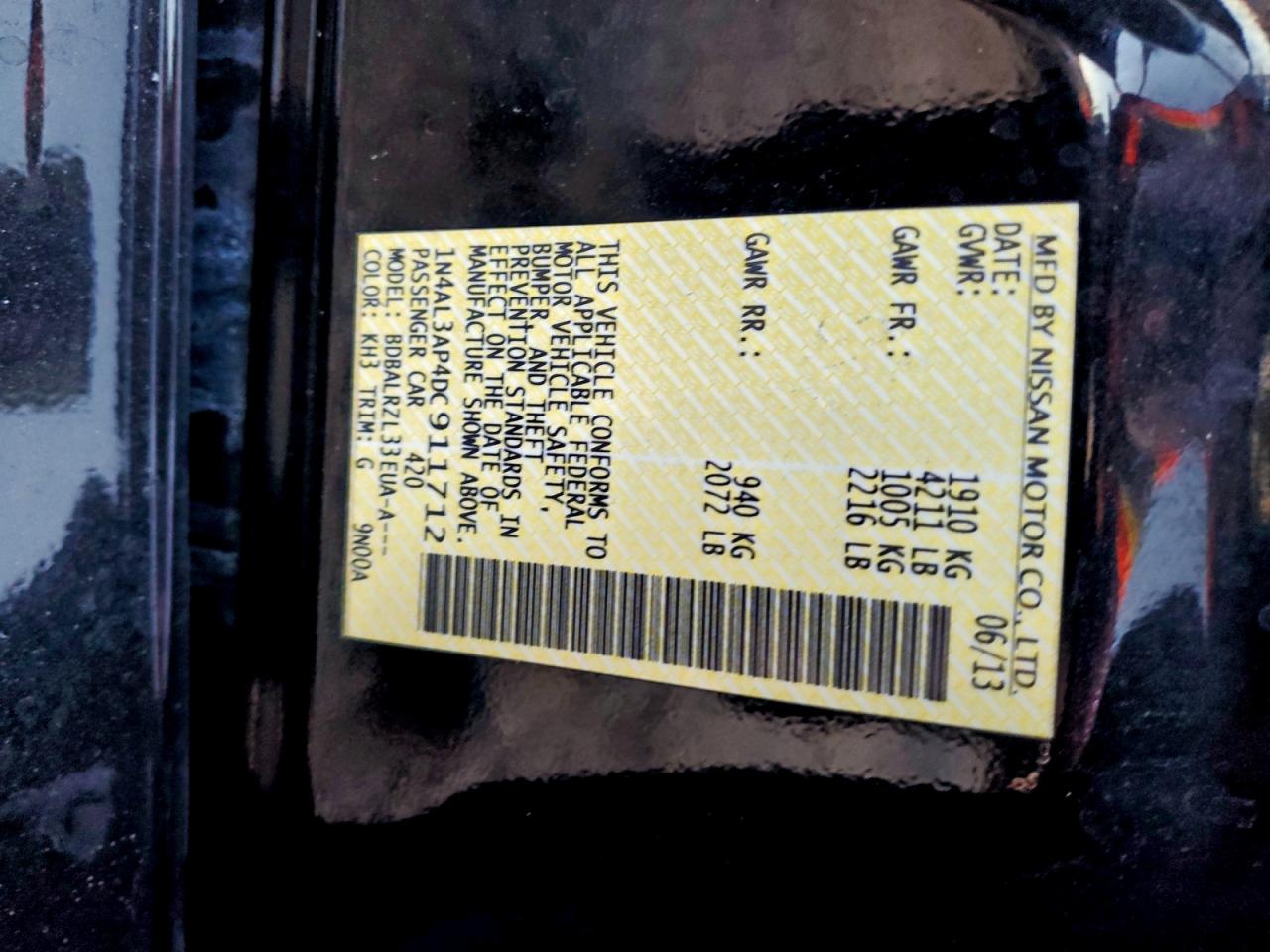 2013 NISSAN ALTIMA 2.5 photo 13
