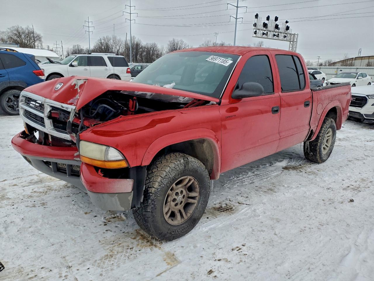 2003 DODGE DAKOTA QUAD SLT — FRONT END damage — photo 1