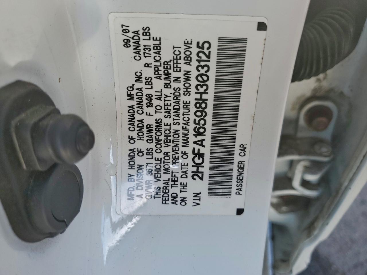 2008 HONDA CIVIC LX photo 23
