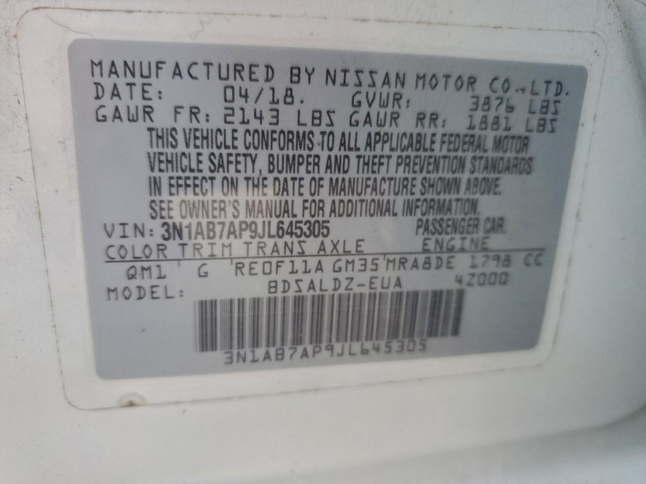 2018 NISSAN SENTRA S photo 23