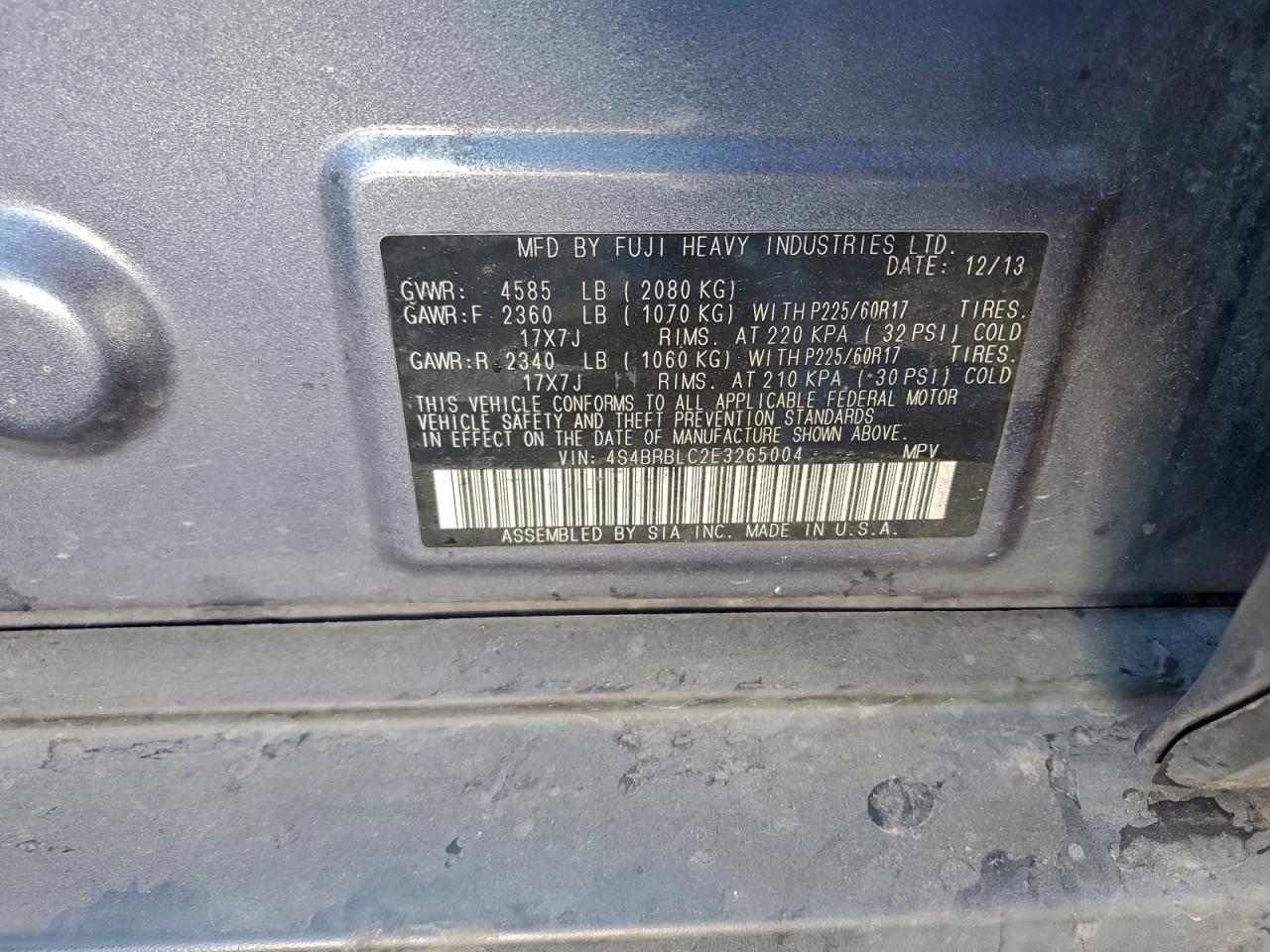2014 SUBARU OUTBACK 2.5I LIMITED photo 23